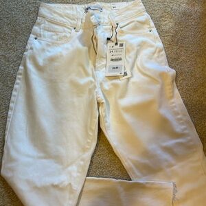 Zara white mom jeans